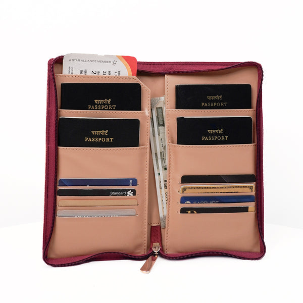Family Passport Holder with Zipper
