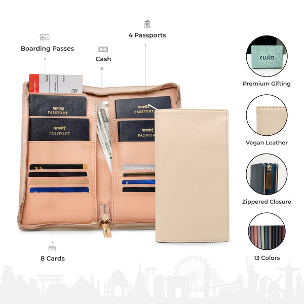 Family Passport Holder with Zipper