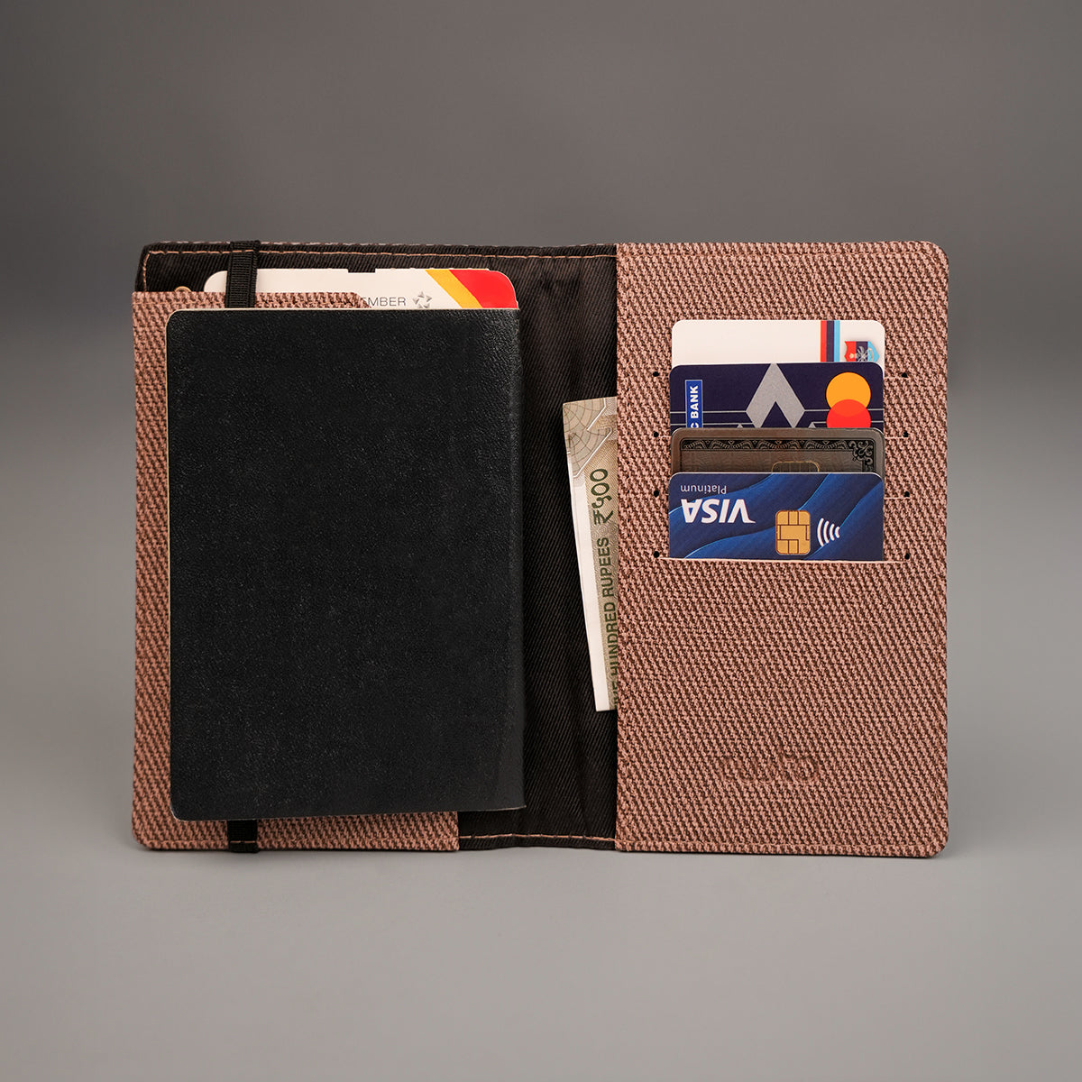 Passport Cover- Denim Mocha