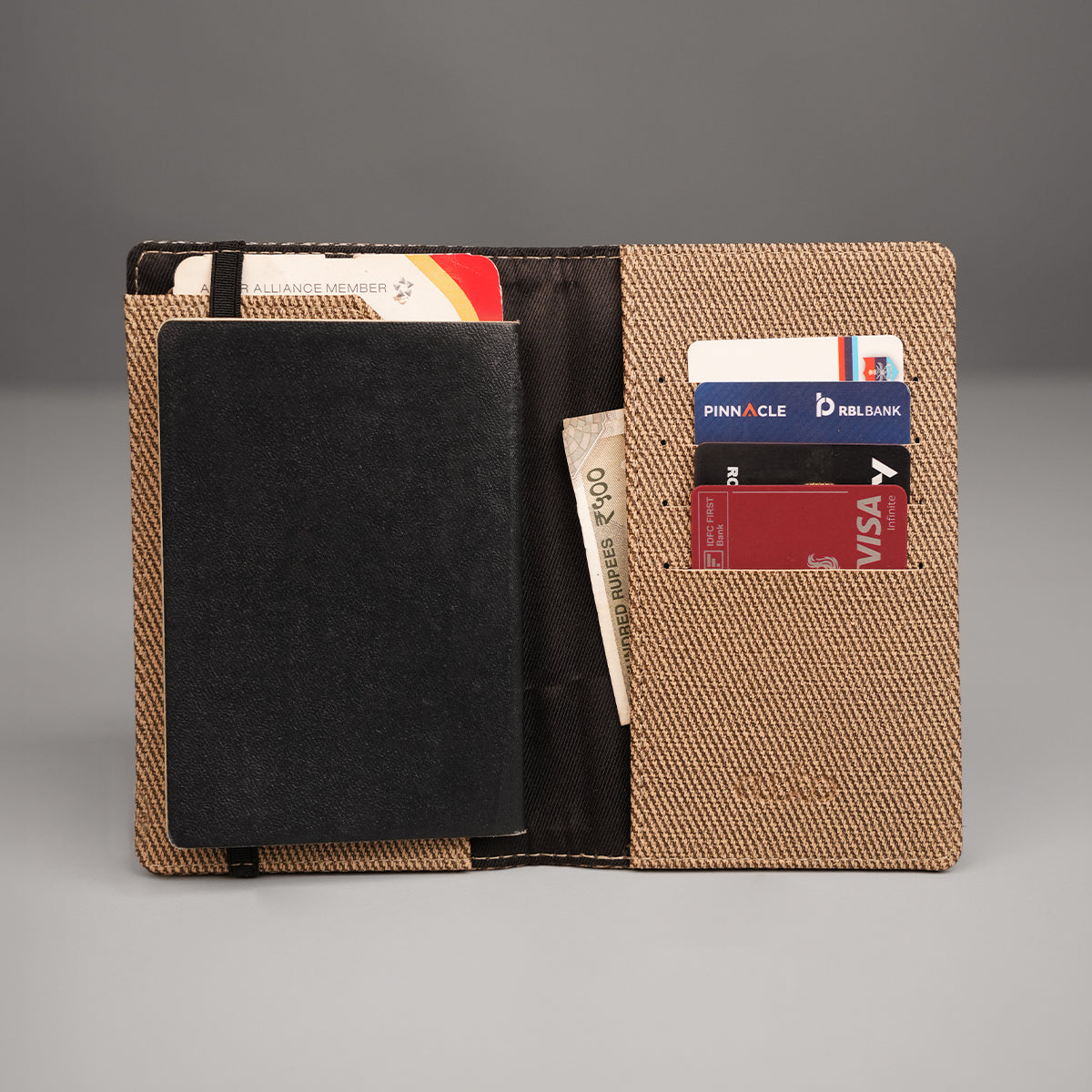 Passport Cover- Denim Mud