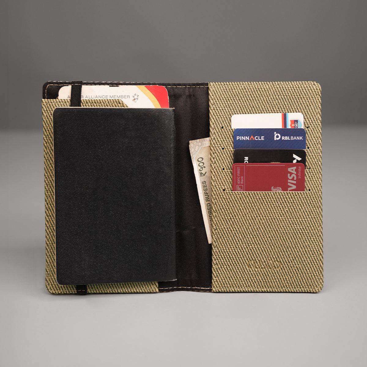 Passport Cover- Denim Mud