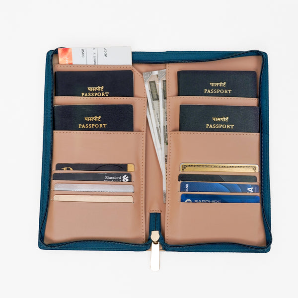Family Passport Holder with Zipper