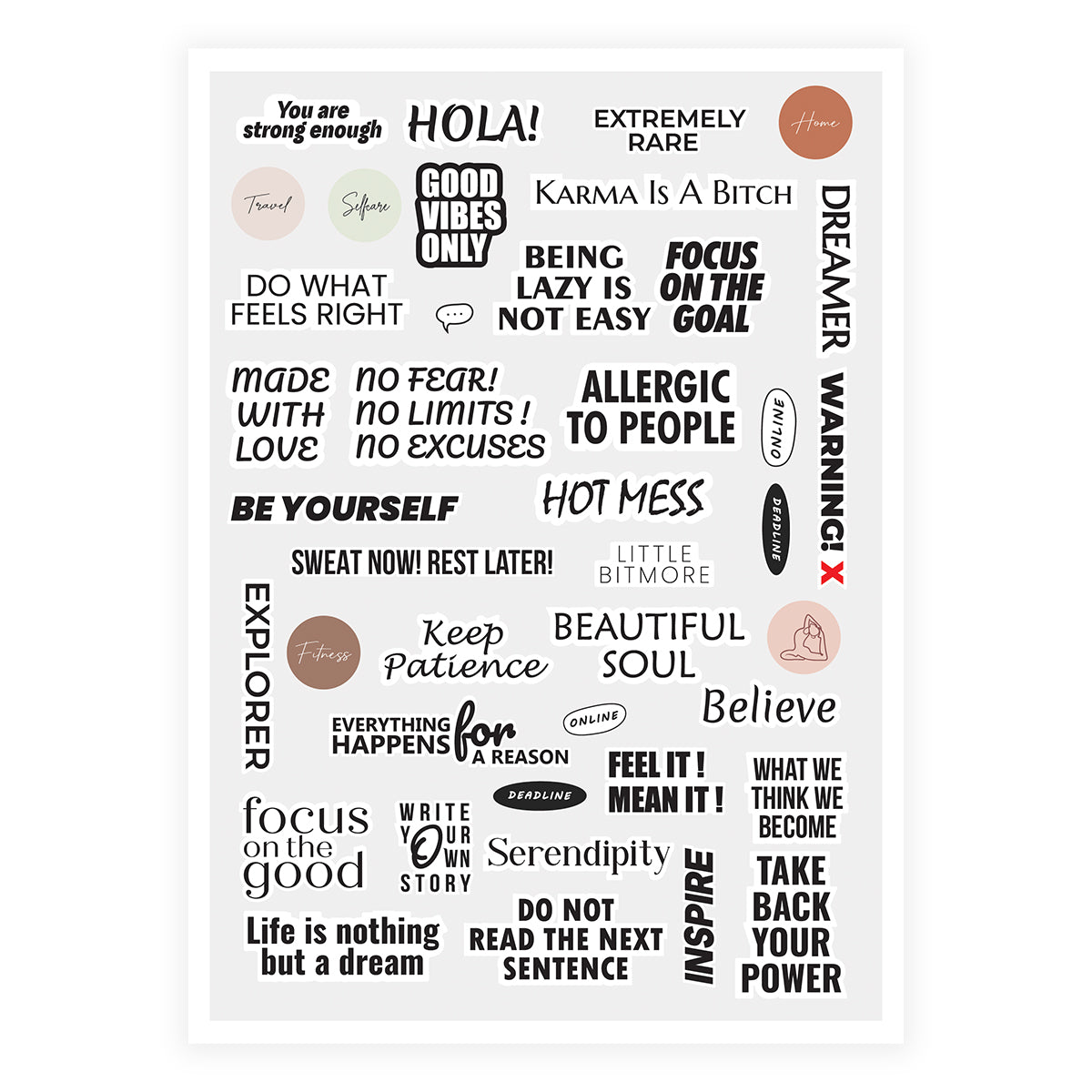 Sticker pack of 3 - Quotes