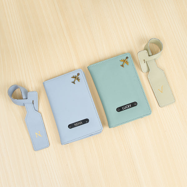 Couple Passport Cover & Luggage Tag Combo