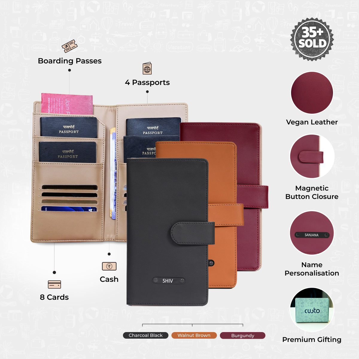 Family Passport Holder - Pack of 3