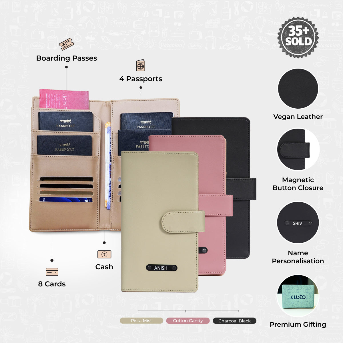 Family Passport Holder - Pack of 3