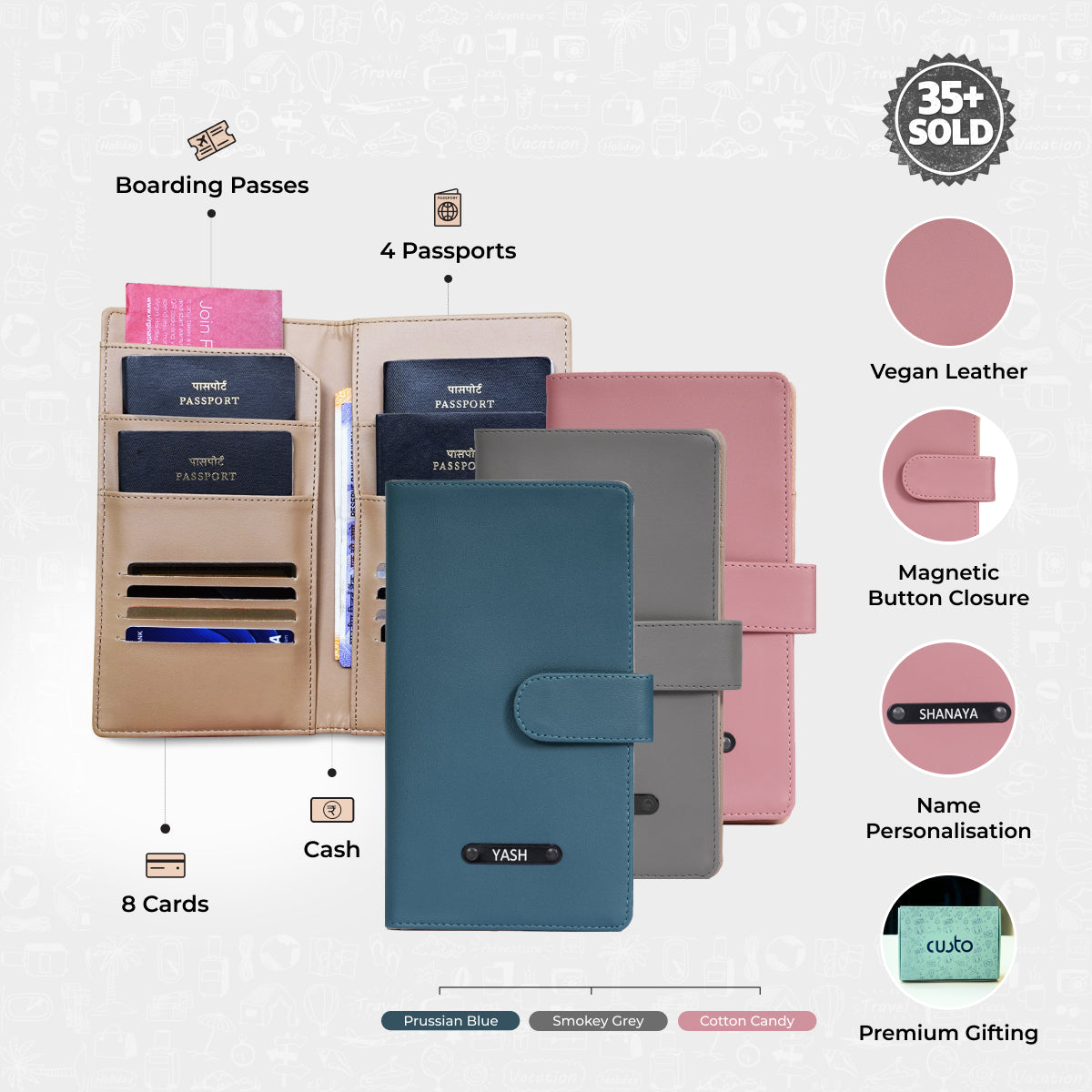 Family Passport Holder - Pack of 3