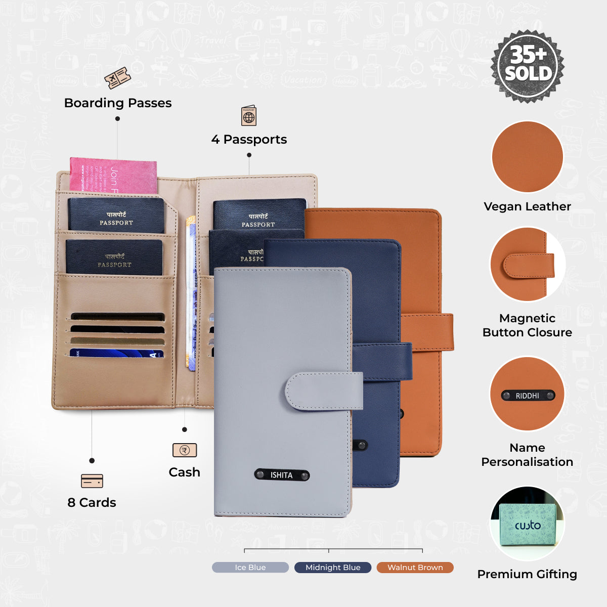 Family Passport Holder - Pack of 3