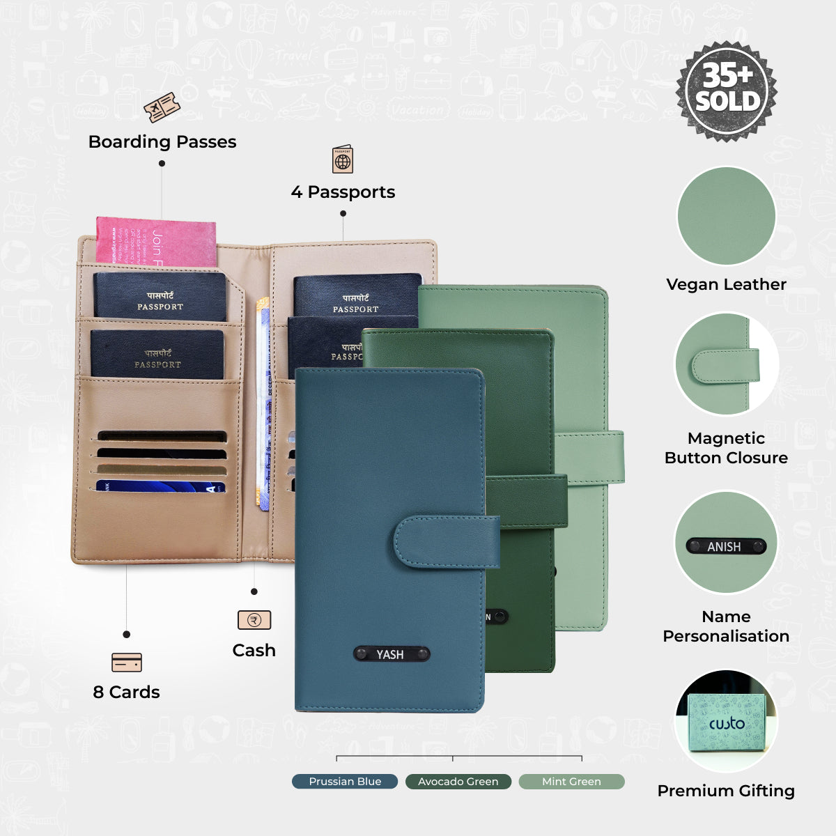 Family Passport Holder - Pack of 3