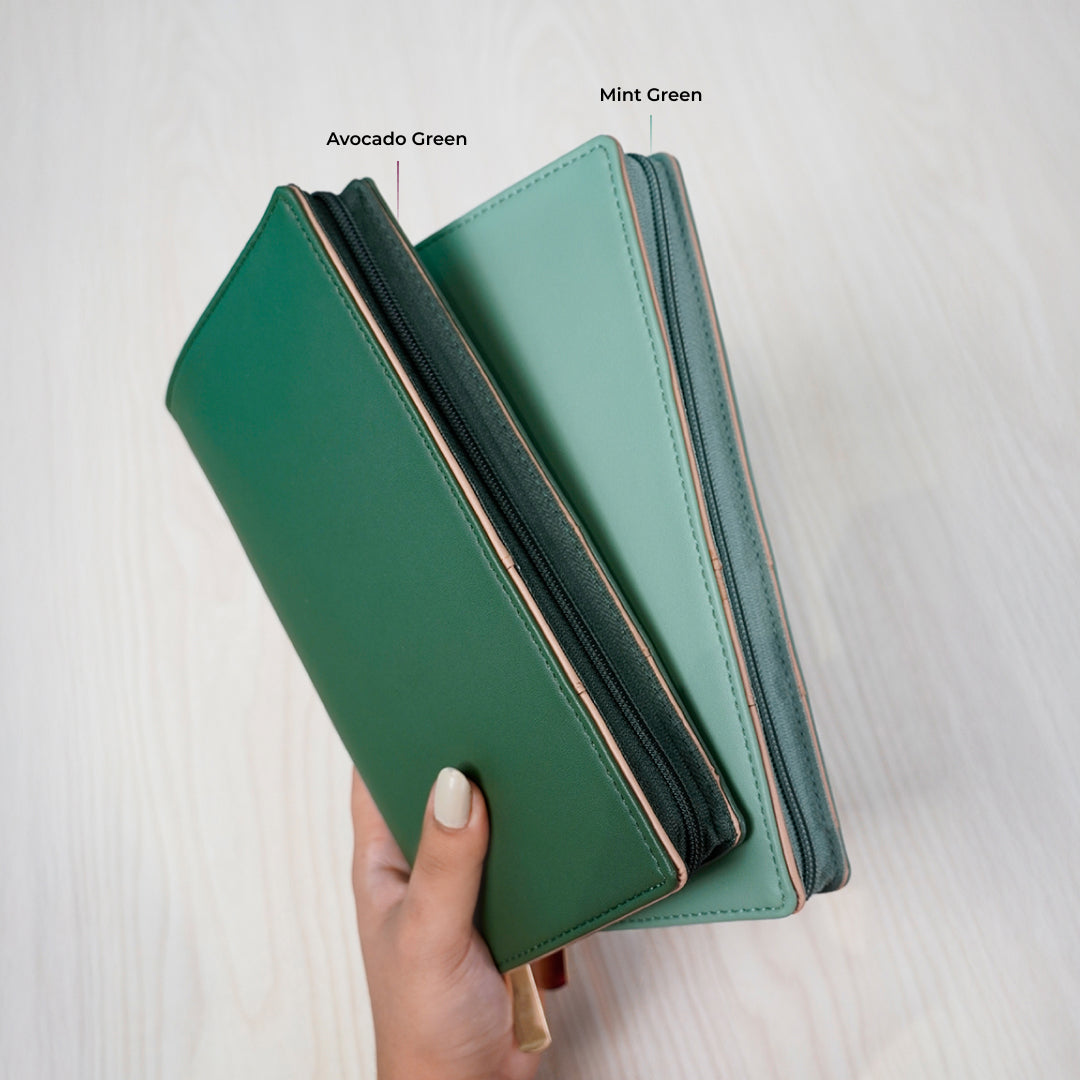 Family Passport Holder with Zipper - Pack of 2