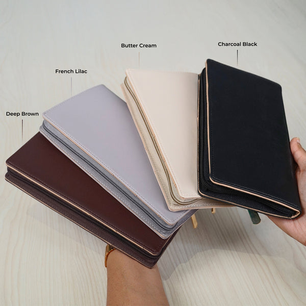 Family Passport Holder with Zipper - Pack of 4