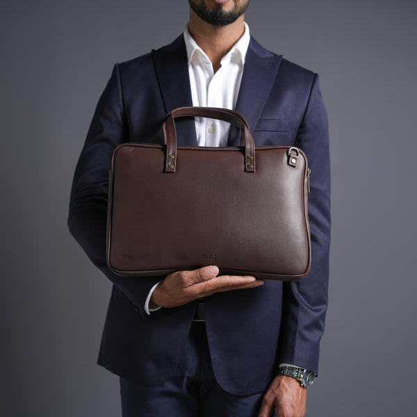 Aero Laptop Bag - Deep Brown