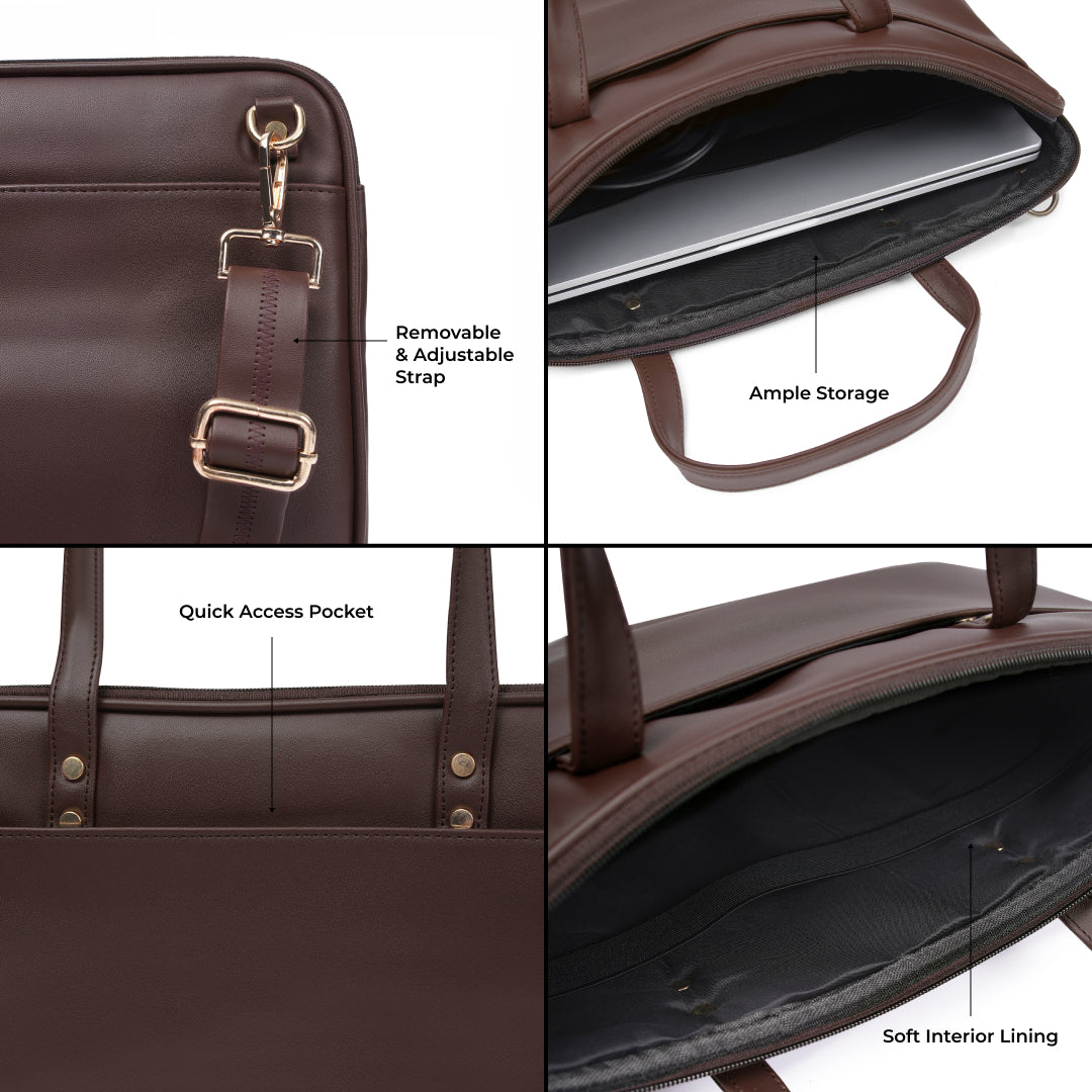 Aero Laptop Bag - Deep Brown