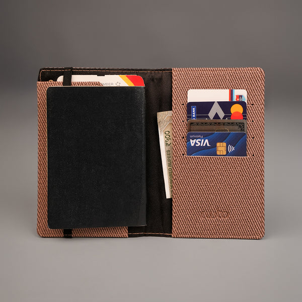 Passport Cover- Denim Mocha