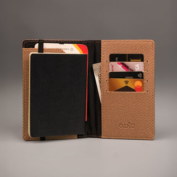 Passport Cover- Denim Tan