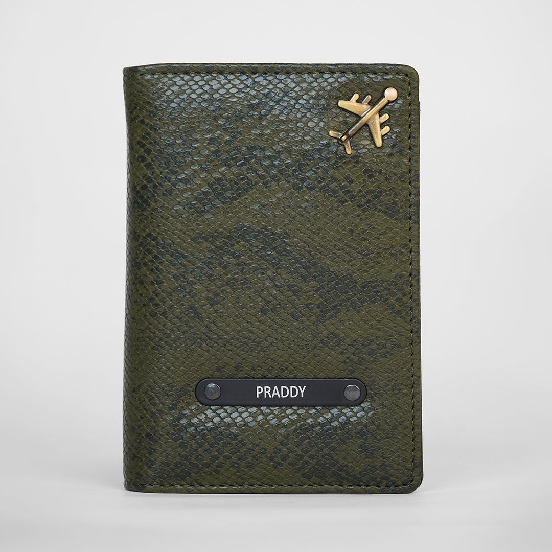 Passport Cover Pack of 1 in Hunter Croc | Custo