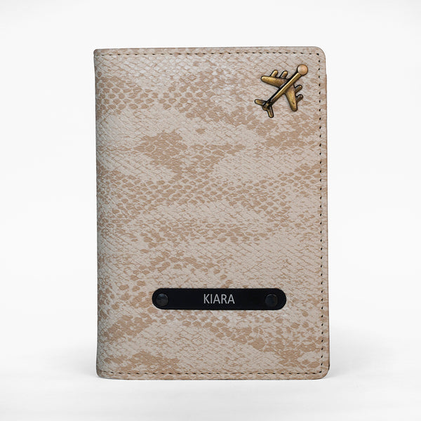 Passport Cover Pack of 1 in Oyster Croc | Custo