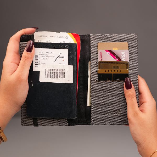 Passport Cover- Denim Grey