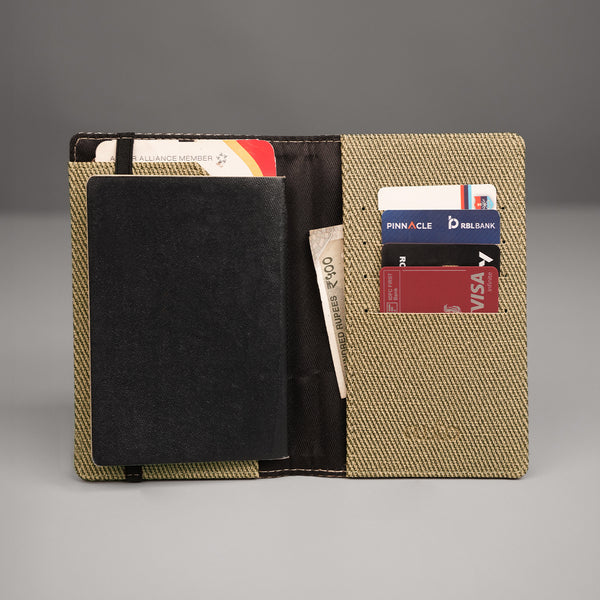 Passport Cover- Denim Mud