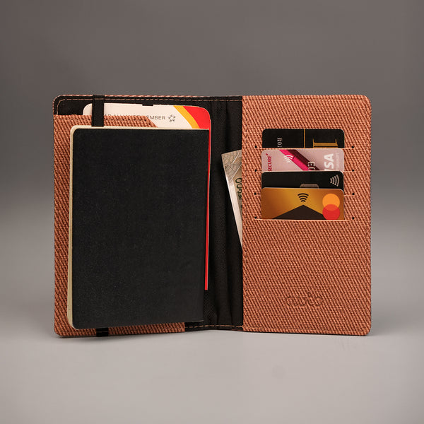 Passport Cover- Denim Tan