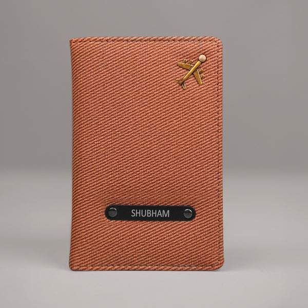 Passport Cover- Denim Tan