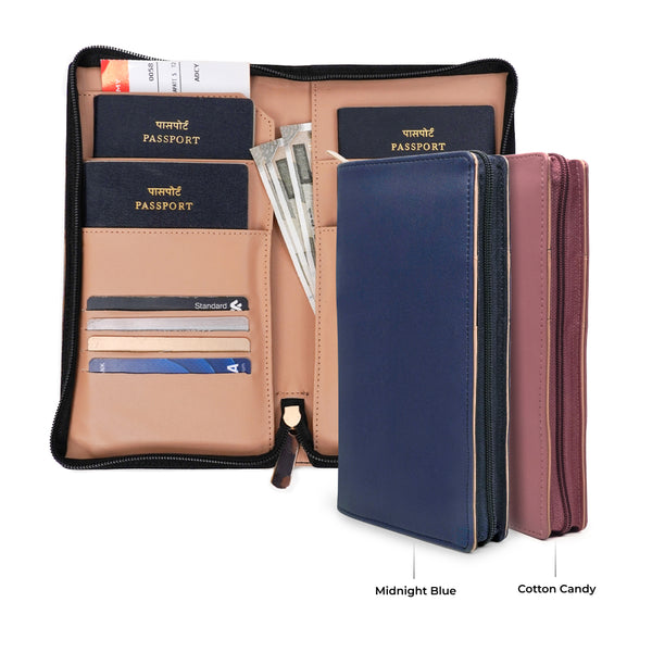 Family Passport Holder with Zipper - Pack of 2