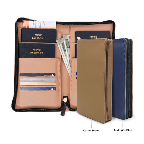 Family Passport Holder with Zipper - Pack of 2