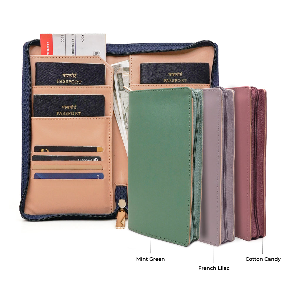 Family Passport Holder with Zipper - Pack of 3