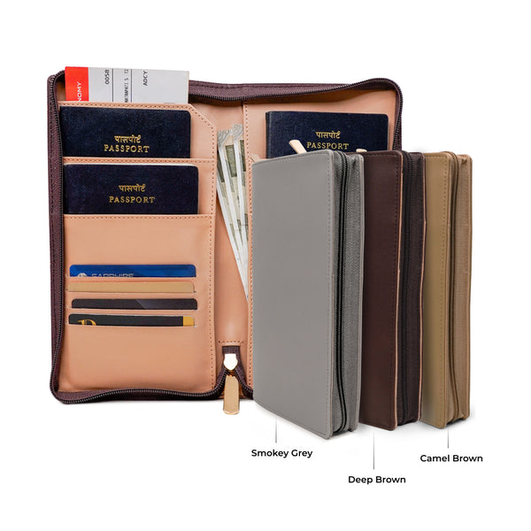 Family Passport Holder with Zipper - Pack of 3
