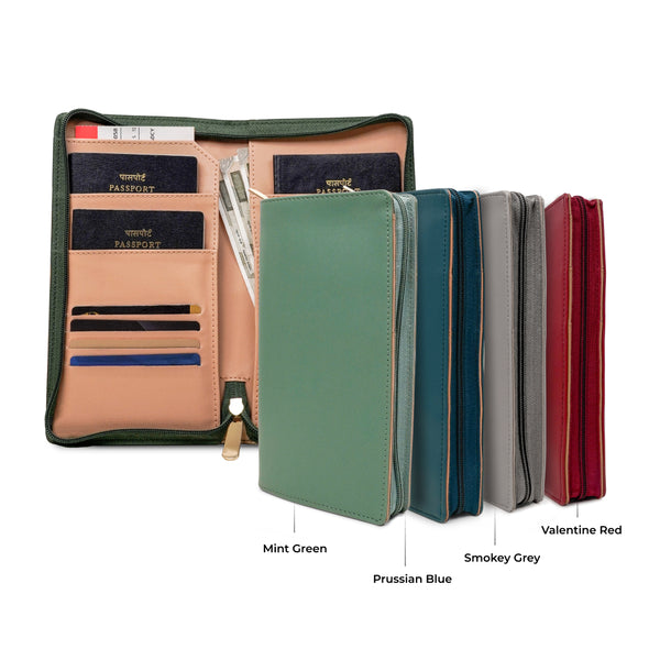 Family Passport Holder with Zipper - Pack of 4