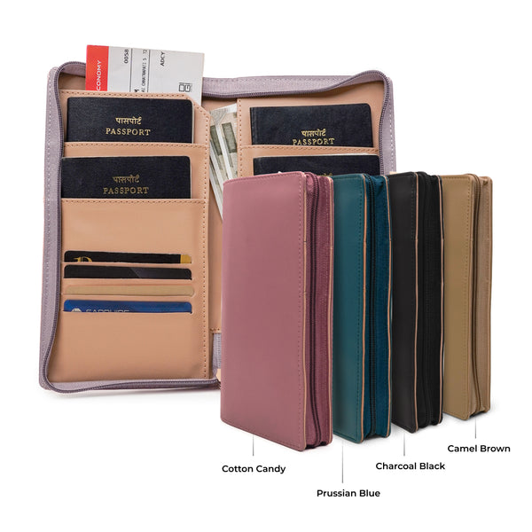Family Passport Holder with Zipper - Pack of 4