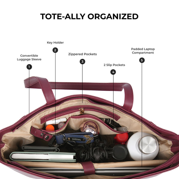 Travel Tote - Burgundy