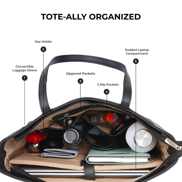 Travel Tote - Charcoal Black
