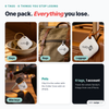 Use a CustoTag on keys, bags, luggage, bike keys and pets. 6 tags on 1 Apple account.