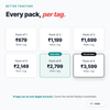 CustoTag for iOS pack pricing per tag, Pack of 1 to Pack of 8. You are viewing Pack of 8. Pack of 6 is best value.