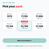 CustoTag for iOS pack prices: Pack of 1 Rs 679 to Pack of 8 Rs 3599. Pack of 6 at Rs 2799 is 77% off MRP.