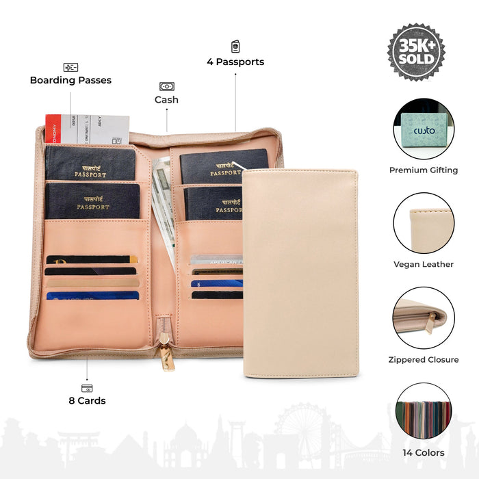 Family Passport Holder with Zipper